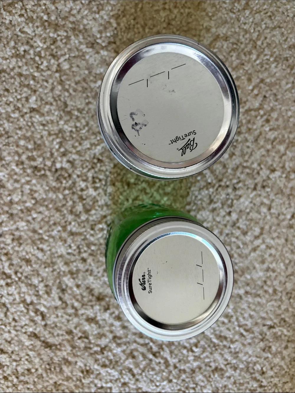 Pint-Sized Glass Mason Jars Set - Clear and Green